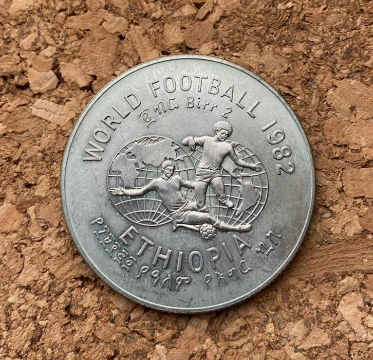  Äthiopien 2 Birr 1982 - World Football Fußball WM Spanien   