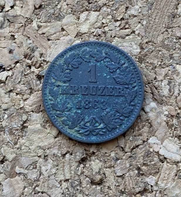  Herzogtum Nassau 1 Kreuzer 1863 Adolph   