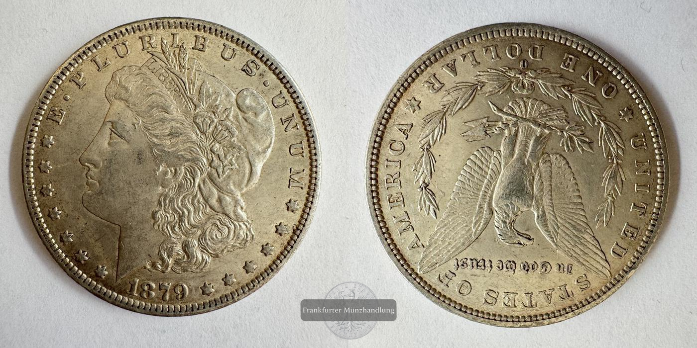  USA 1 Dollar 1879 O (1878-1921) Morgan Dollar FM-Frankfurt KM#110 Feinsilber: 24,057g   