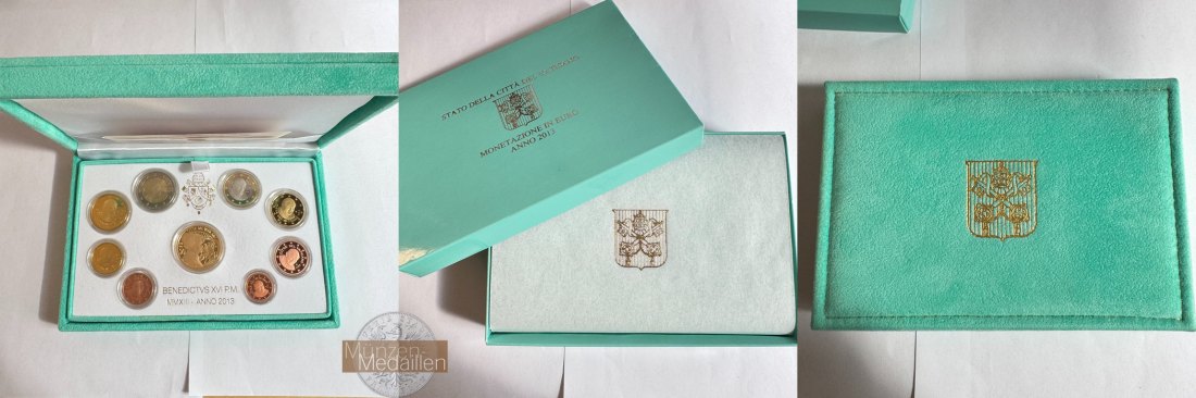  Vatikan, Benedikt XVI.  KMS-Set 50 Euro 2013 - Richard Wagner.  MM-Frankfurt Feingold: 13,755g   