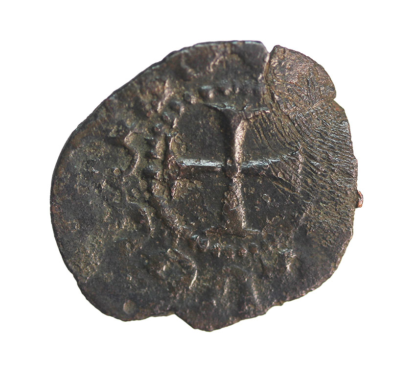  Cilician,Armenien ,Levon V. 1374-1375,AE Pogh 0,68 g. , 15 mm FRI-91   