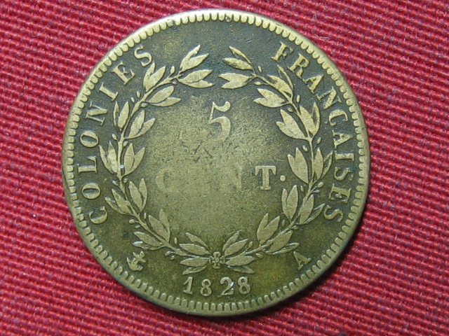  Französische Kolonien 5 Centimes 1828   