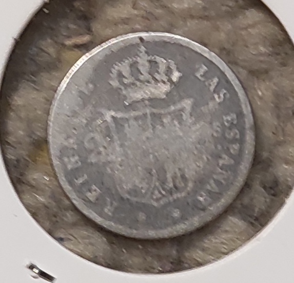  Spanien 2 Reals 1853, SILBER, Königin Isabella II. (1847 - 1864), etwas abgegriffen   