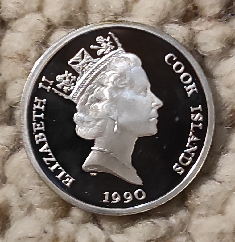  Cook Islands 10 Dollar 1990, SILBER, 500. Jahrestag - Entdeckung Amerikas, Amerigo Vespucci   