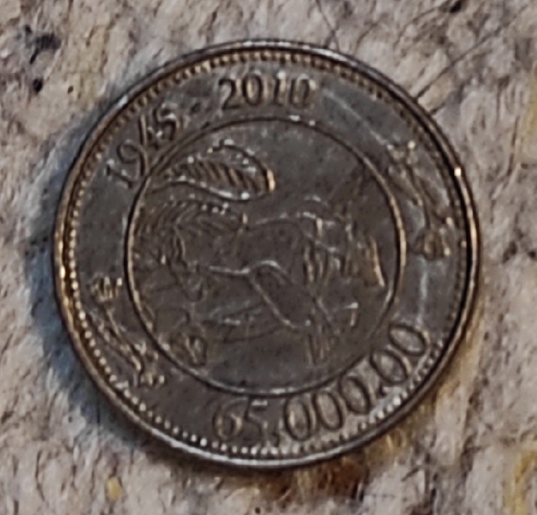  z092: Niederländischer Token zum 65-jährigen Jubiläum von Bakker 1945-2010, 65.000   