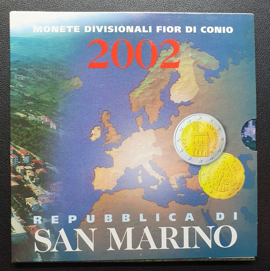 San Marino KMS Kursmünzensatz 2002 Stgl. Stempelglanz bu