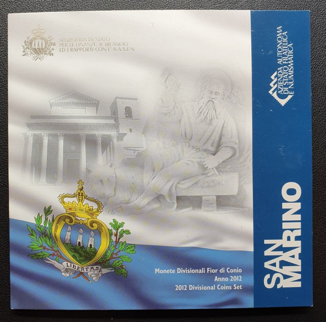 San Marino KMS 2012 stempelglanz im Original Folder
