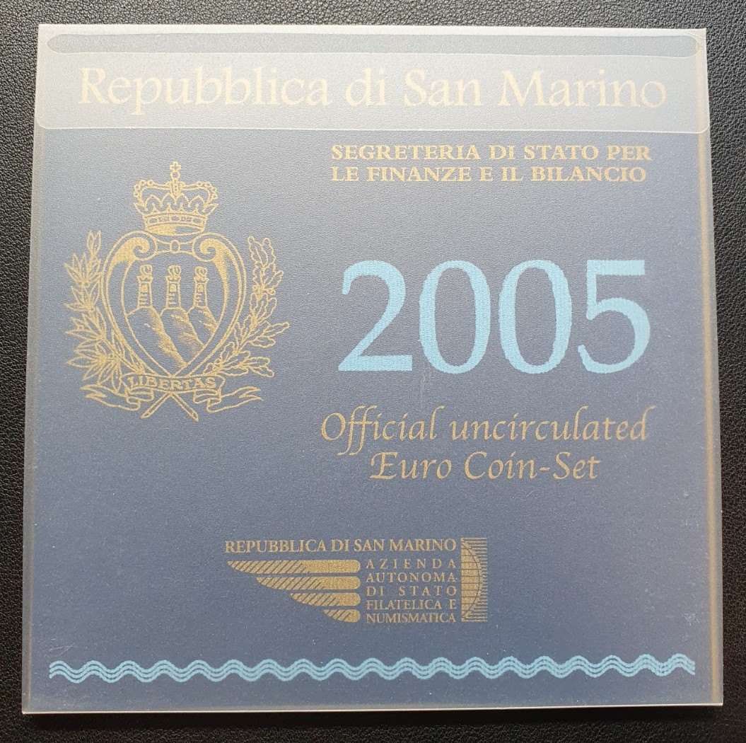 KMS San Marino 2005 Kursmünzensatz mit 5 Euro Silber