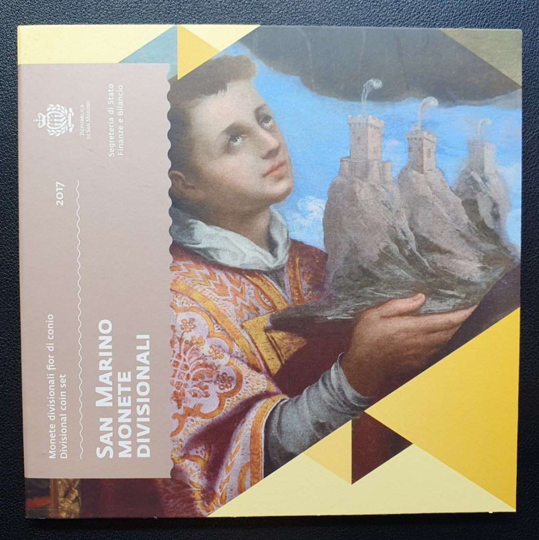 San Marino KMS Kursmünzensatz 2017 im Original Folder
