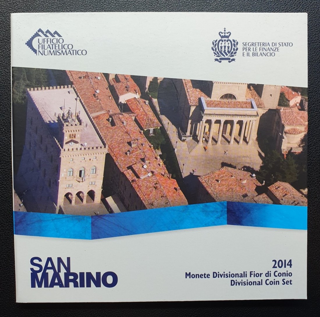 San Marino KMS Kursmünzensatz 2014 im Original Folder
