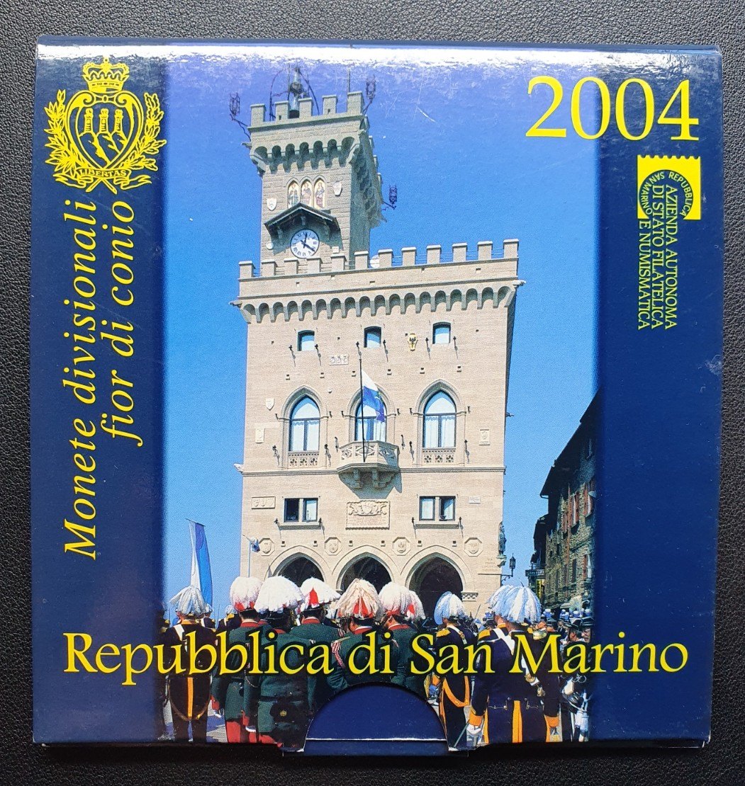 San Marino Euro KMS 2004 im original Blister mit 5 Euro Silber