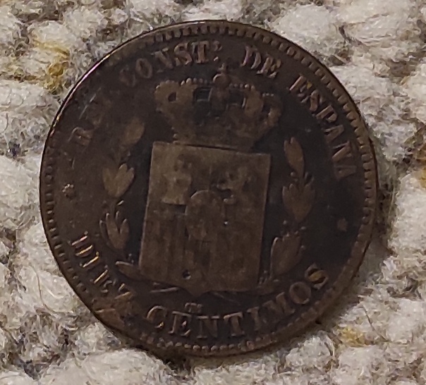  Spanien 10 Centimos 1878   