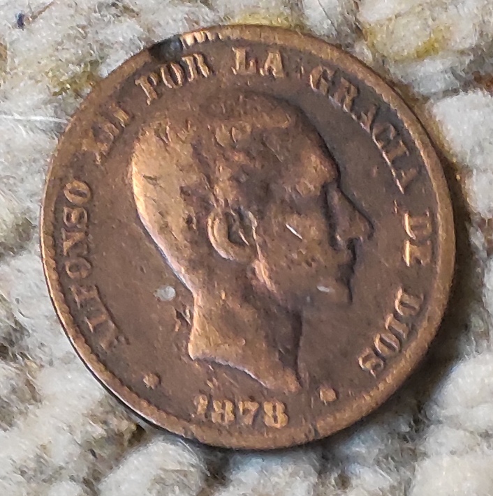  Spanien 10 Centimos 1878   