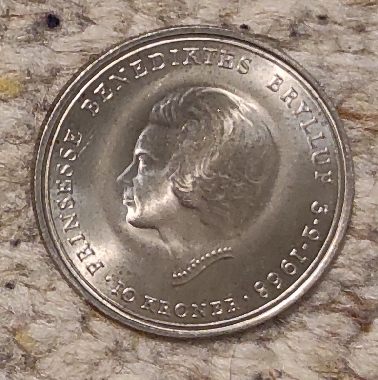  Dänemark 10 Kronen 1968, SILBER, König Frederick IX (1947 - 1972)   