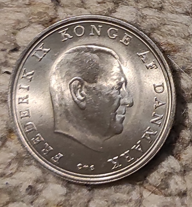  Dänemark 10 Kronen 1968, SILBER, König Frederick IX (1947 - 1972)   