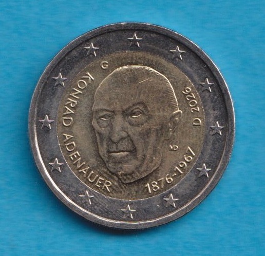 Deutschland 2 Euro 2026 Konrad Adenauer G
