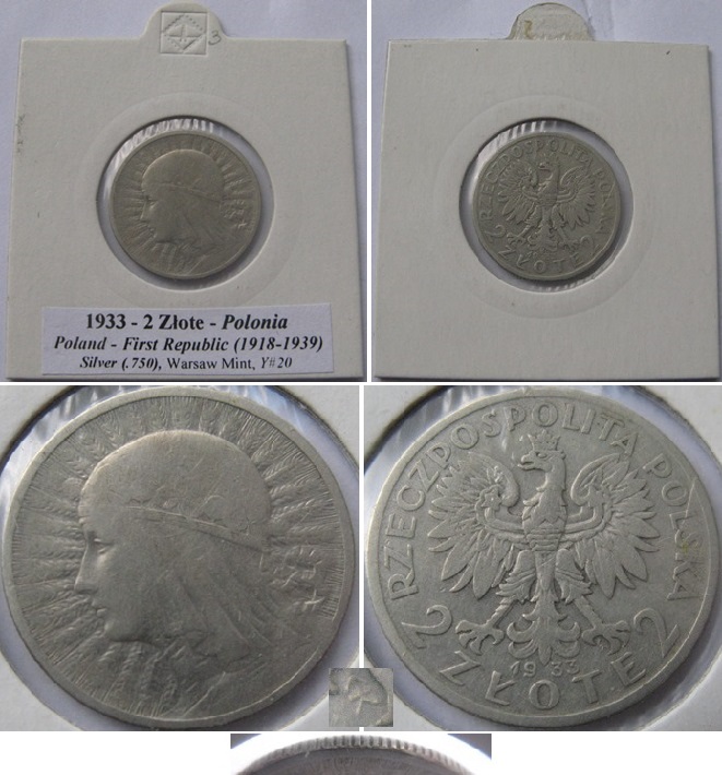  1933-Poland-2 Złote (Polonia)-interwar silver coin   