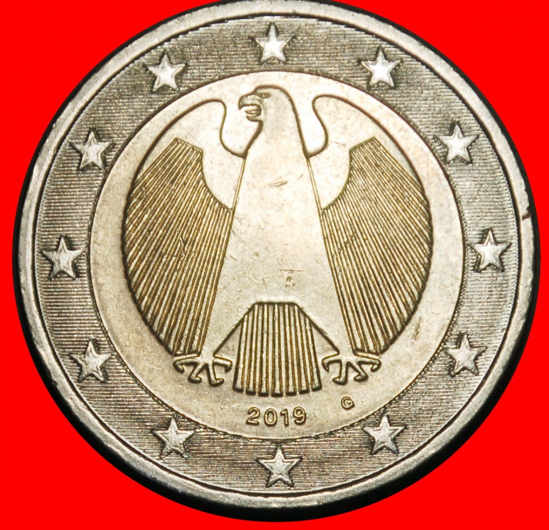 Ⰺ NON-PHALLIC 2007-2026: GERMANY ★ 2 EUROS 2019G BADEN-WUERTTEMBERG! DIE I!★LOW START★ NO RESERVE!