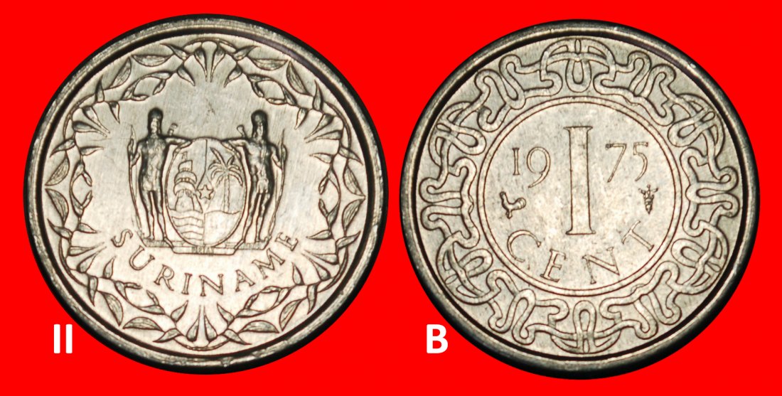 Ⰺ NIEDERLANDE SCHIFF (1962-2022): SURINAME★ 1 CENT 1975 uSTG STEMPELGLANZ! ENTDECKUNG★OHNE VORBEHALT