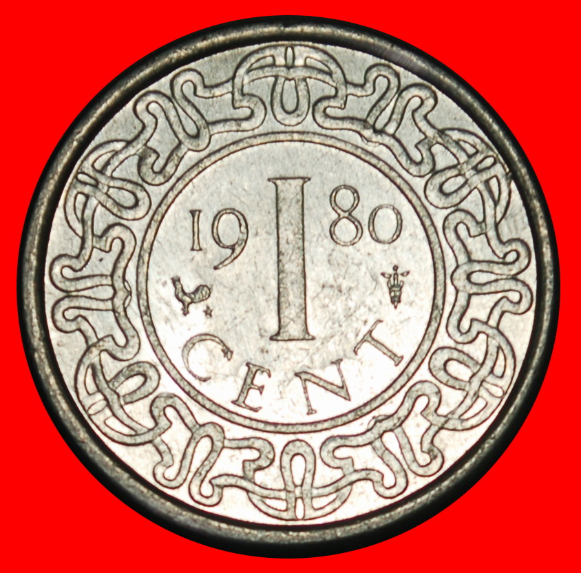 Ⰺ NIEDERLANDE SCHIFF 1962-2022: SURINAME★1 CENT 1980 HAHN UND STERN★uSTG★STEMPEL II B★OHNE VORBEHALT