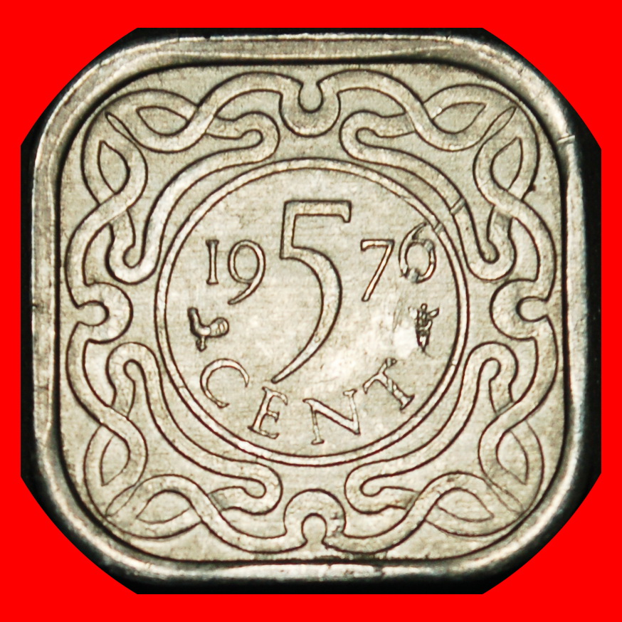 Ⰺ NIEDERLANDE SCHIFF (1962-2021): SURINAME★5 CENTS 1976★STEMPEL II B★STG STEMPELGLANZ★OHNE VORBEHALT
