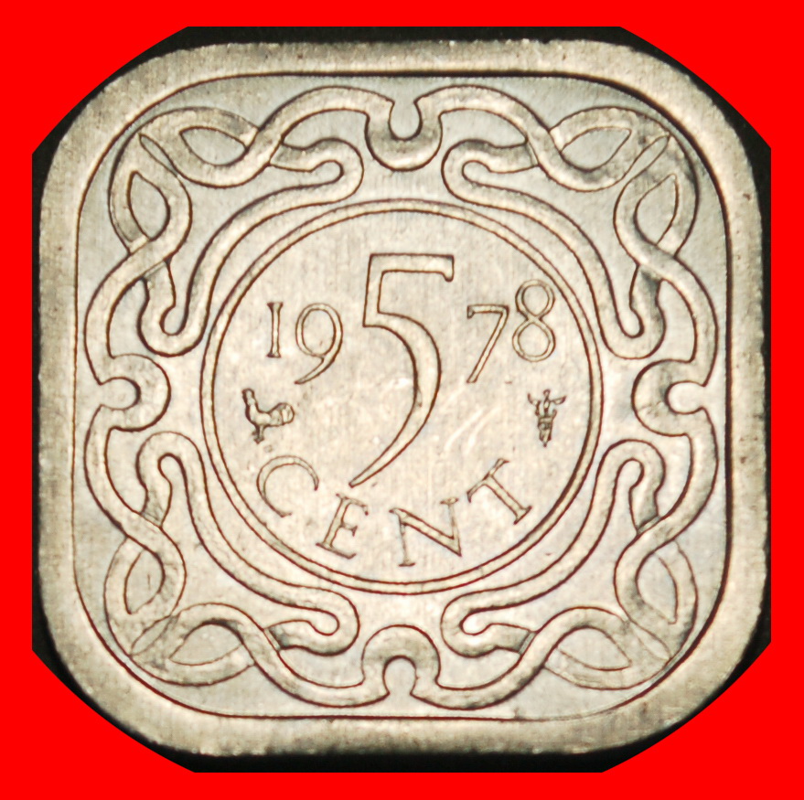 Ⰺ NIEDERLANDE SCHIFF (1962-2021): SURINAME★5 CENTS 1978★STEMPEL II B★STG STEMPELGLANZ★OHNE VORBEHALT