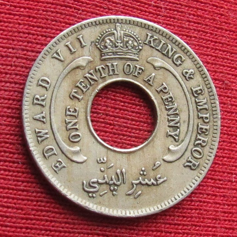 Nigeria Britisch-Westafrika 1/10 penny 1908 km# 3 #1