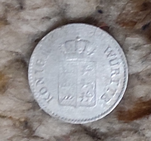  Württemberg 1 Kreuzer 1856, SILBER, nicht so gut erhalten   