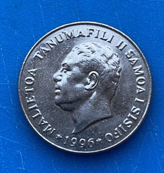  Samoa 20 Sene 1996 Malietoa Tanumafili II. Brotfrucht   