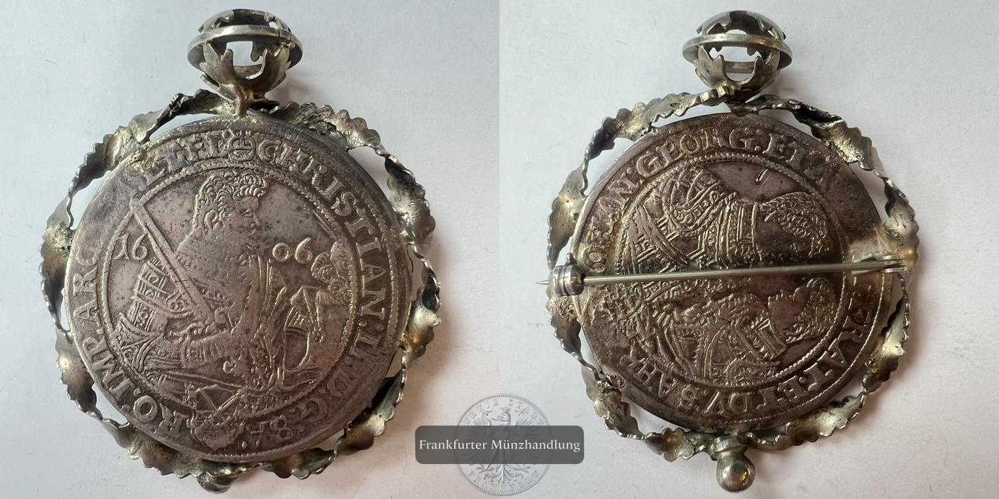  Deutschland 1606 1 Thaler - Christian II FM-FRANKFURT KM#24 Feinsilber: 25,375g   
