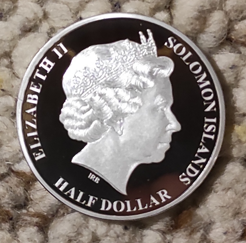  Salomonen Inseln 1/2 Dollar 2019, SILBER, 50. Jahrestag - Mondlandung - Tranquility Base   