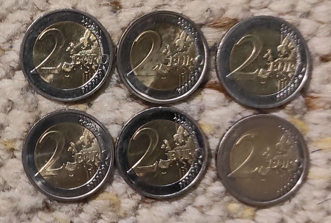  d051: Deutschland 6 x 2 Euro Verschiedene   