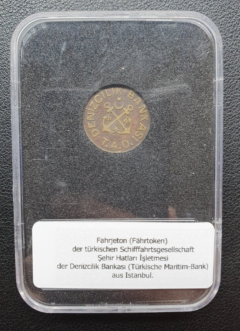  Jeton Token der türkischen Schifffahrtsgesellschaft aus Istanbul seltene ERHALTUNG   