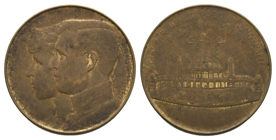  Medaille;  Weltausstellung Gent 1913; Bronze; 8,24 g; Ø 28,39 mm   