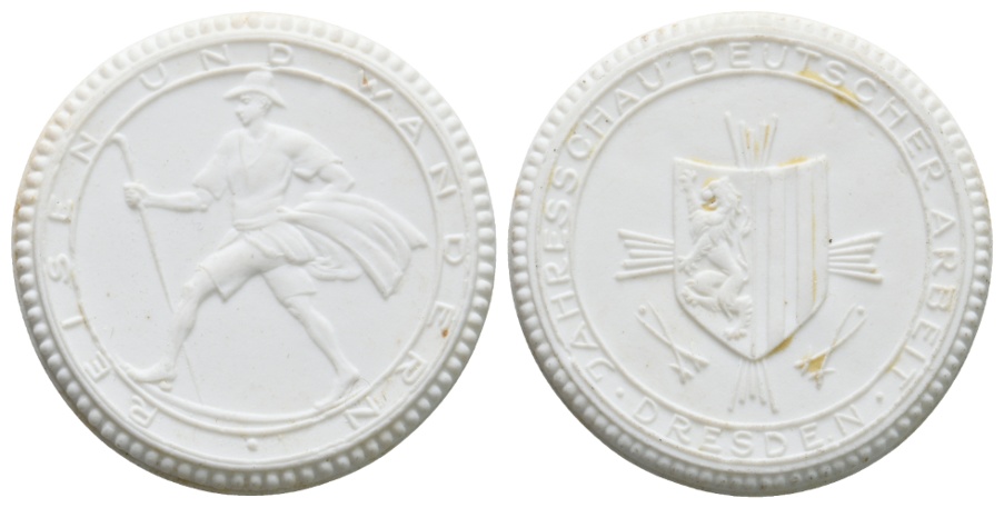  Medaille o.J.; Jahresschau Deutscher Arbeit; Porzellan; 10,55 g; Ø 38,91 mm   