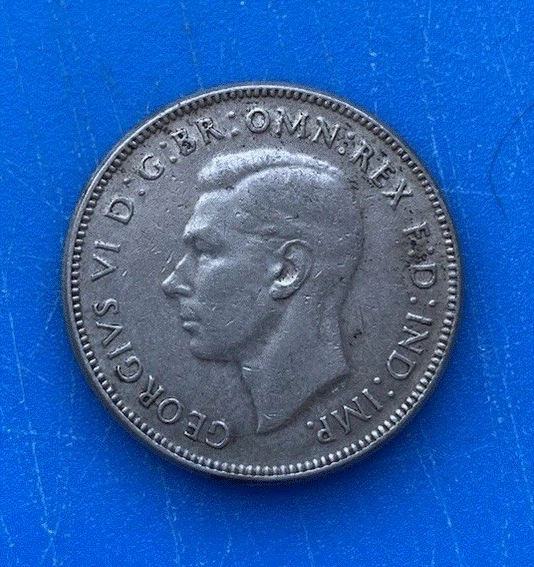  SILBER - Australien 1 Florin (2 Shillings) 1946 Georg VI.  (Känguru & Emu)   