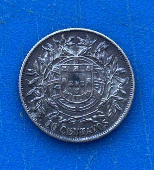  SILBER - Portugal (Erste Republik) 20 Centavos 1915 Kopf der Republik   