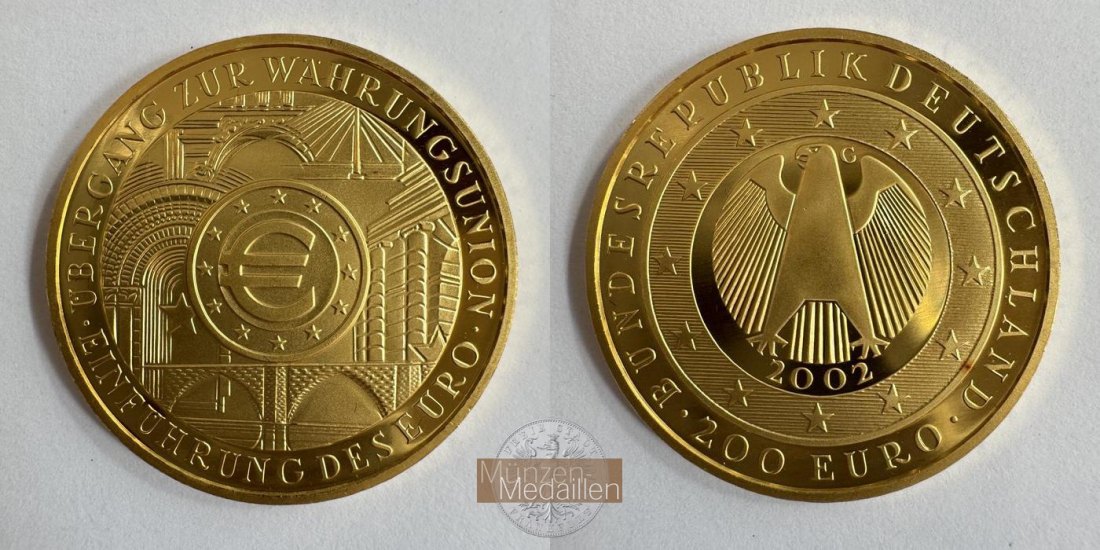 Deutschland 200 Euro 2002 G MM-Frankfurt KM#221 Feingold: 31,1g