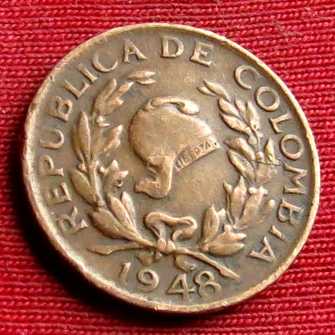  Colombia 2 centavos 1948   