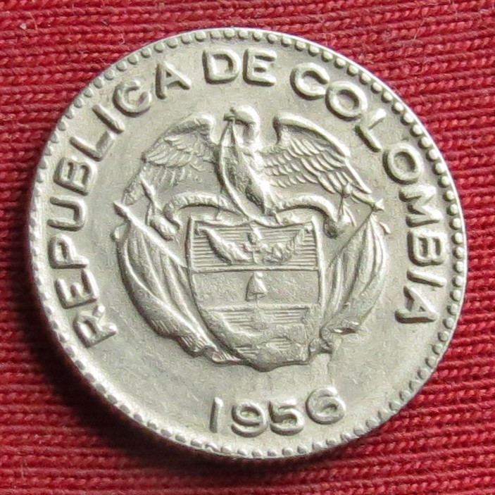  Colombia 10 centavos 1956   