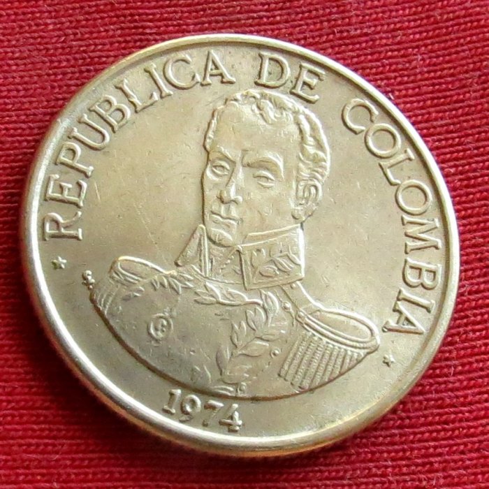  Colombia 1 peso 1974   