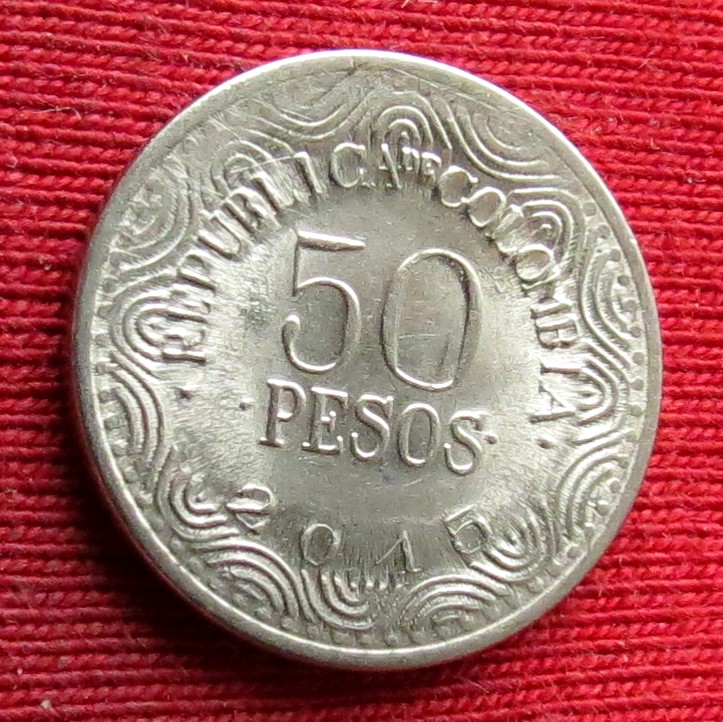  Colombia 50 pesos 2015   