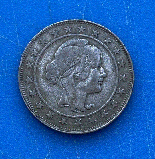  SILBER - Brasilien 2.000 Réis 1930 Republikanische Büste & Liktorenbündel   