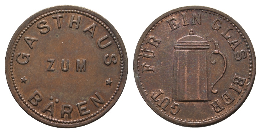  Bayern; Coburg; Gasthaus zum Bären; Gut für ein Glas Bier; Menzel 4556.1   