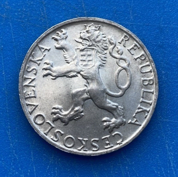  SILBER - Tschechoslowakei 50 Korun 1948 3. Jahrestag des Prager Aufstands   