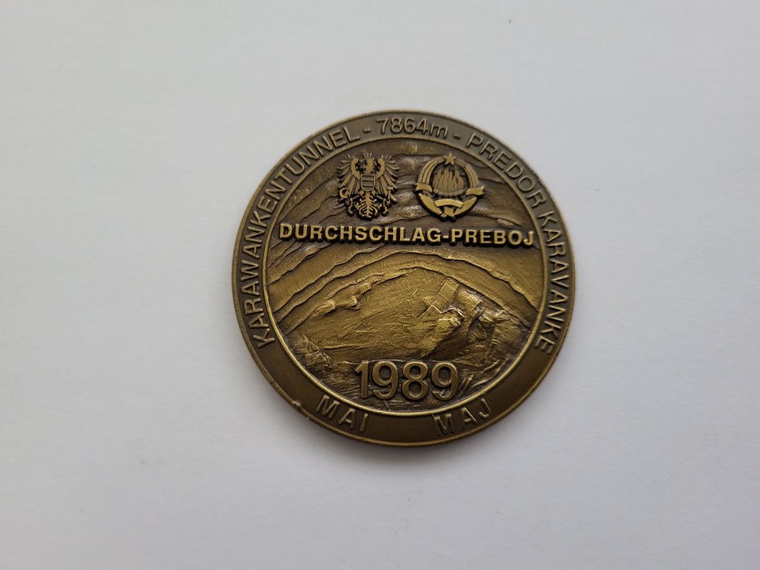  Lot Medaille Karawankentunnel div. Länder Österreich Spittalgold9800 (5342)   