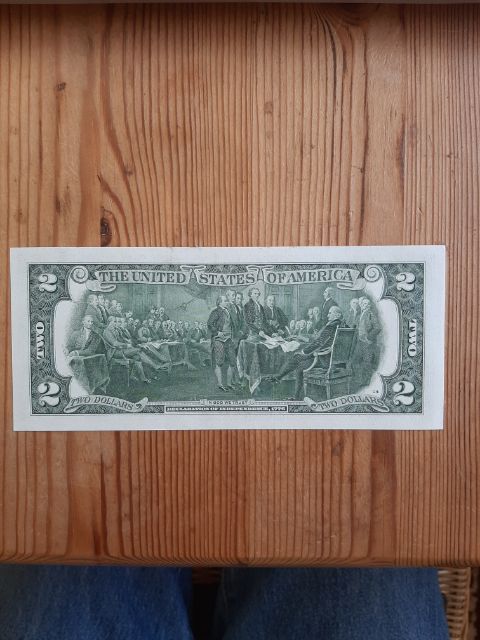  USA 2017 A, 2 Dollar Banknote Thomas Jefferson, Serie L/B, kassenfrisch   