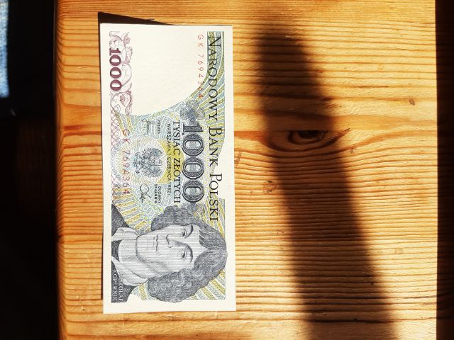 Polen 1982, 1000 Zlotych- Banknote Mikolaj Kopernik kassenfrisch
