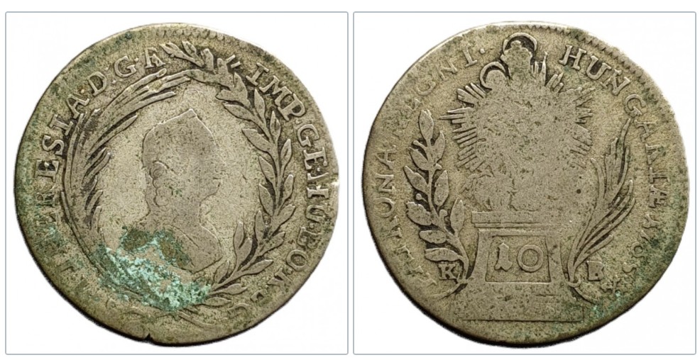  Ungarn 10 Kreuzer 1765 - sehr geringe Auflage   