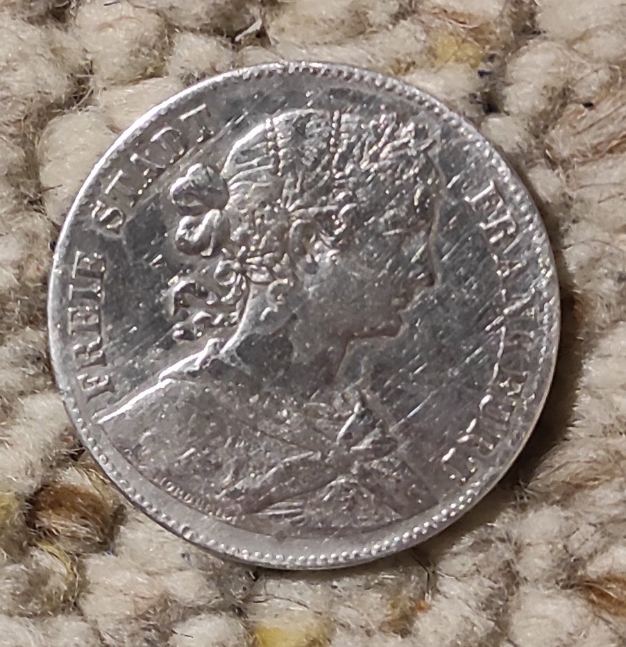  Frankfirt 1 Vereinstaler 1860, SILBER, Rand: Stark om Recht   